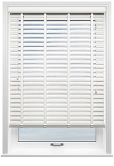 Ecowood Deluxe, Soft White Fine Grain - Motorised Venetian Blind